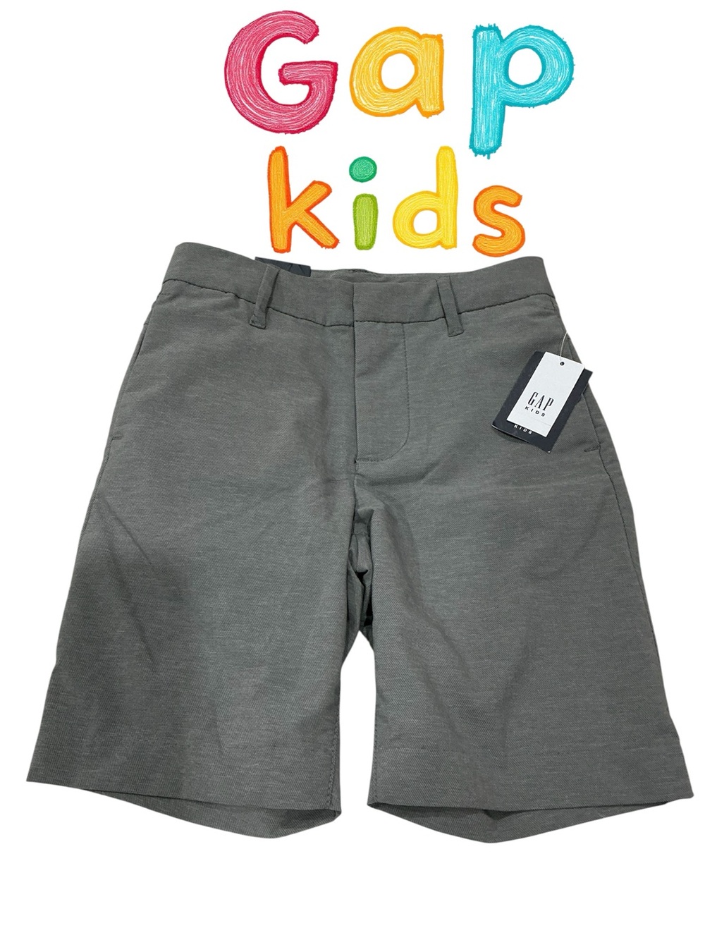 GAP Boys' Charcoal Stretch Shorts size 6 regular